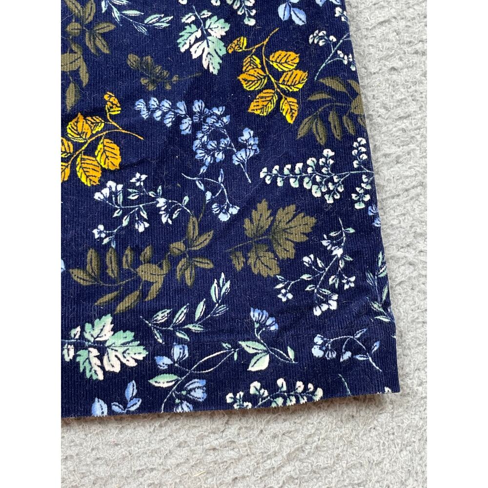 Talbots Womens Size 4 Blue Floral Corduroy Skirts - Picture 5 of 11